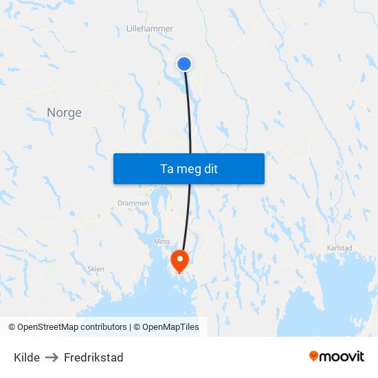 Kilde to Fredrikstad map