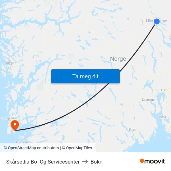Skårsetlia Bo- Og Servicesenter to Bokn map