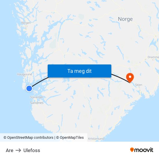 Are to Ulefoss map