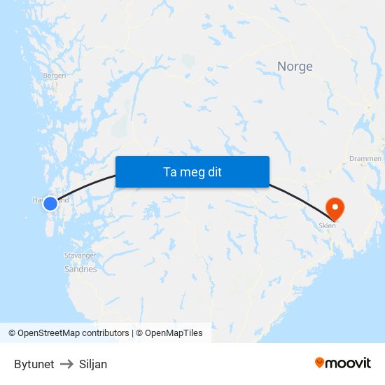 Bytunet to Siljan map