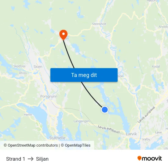 Strand 1 to Siljan map
