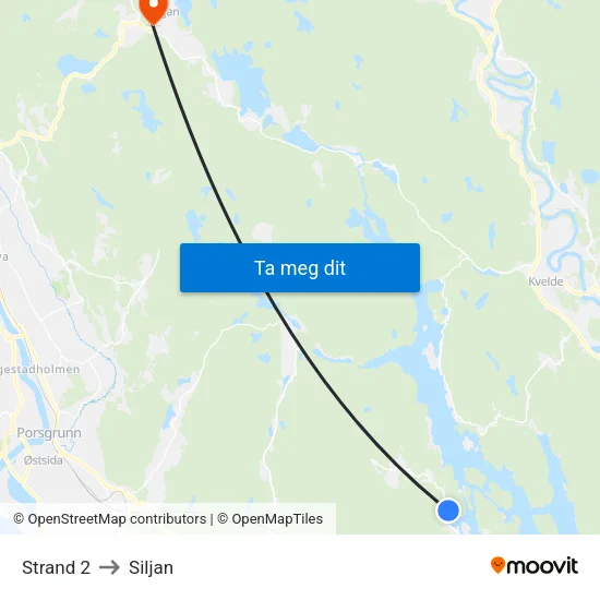 Strand 2 to Siljan map