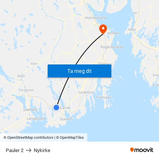 Pauler 2 to Nykirke map