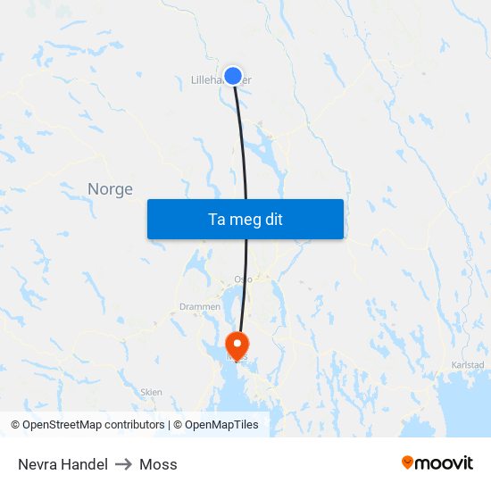 Nevra Handel to Moss map