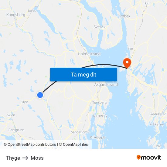 Thyge to Moss map