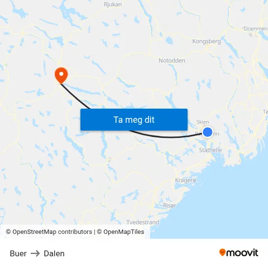 Buer to Dalen map