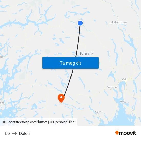 Lo to Dalen map