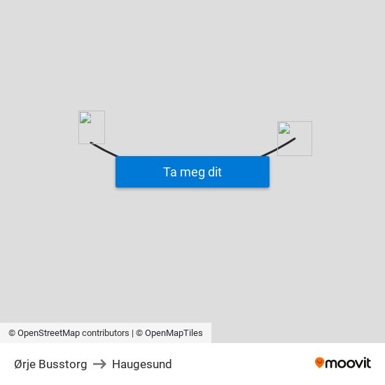 Ørje Busstorg to Haugesund map