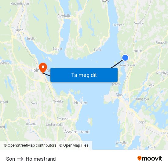 Son to Holmestrand map