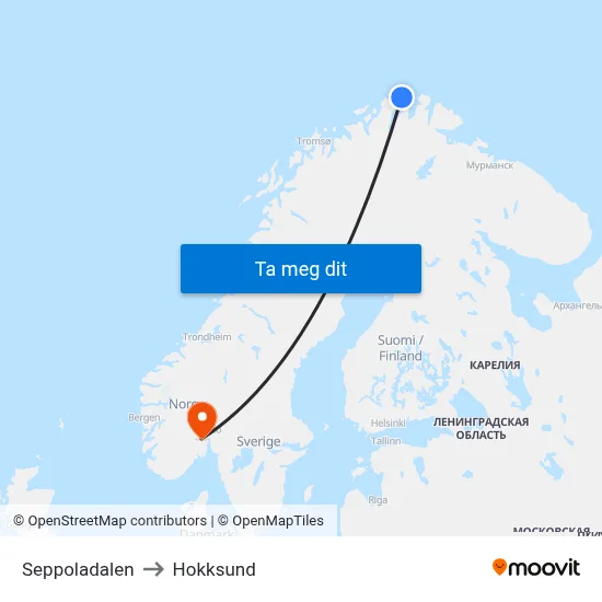 Seppoladalen to Hokksund map