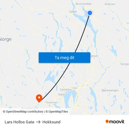 Lars Hollos Gate to Hokksund map
