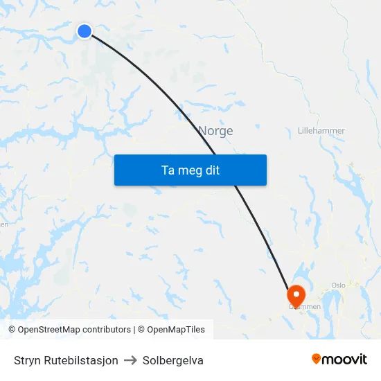 Stryn Rutebilstasjon to Solbergelva map