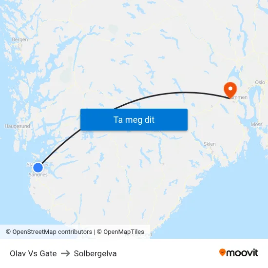 Olav Vs Gate to Solbergelva map