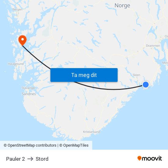 Pauler 2 to Stord map