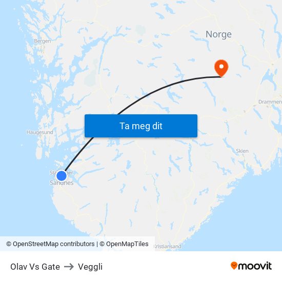 Olav Vs Gate to Veggli map