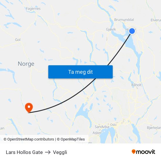Lars Hollos Gate to Veggli map