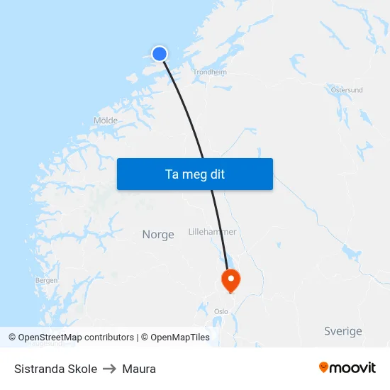 Sistranda Skole to Maura map