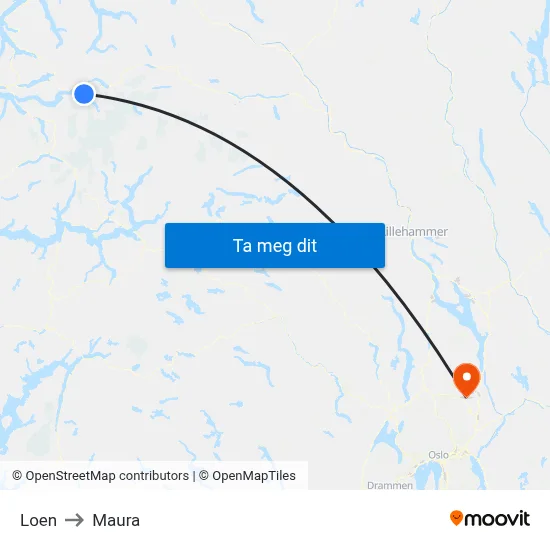 Loen to Maura map