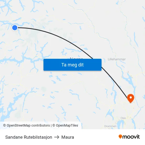 Sandane Rutebilstasjon to Maura map