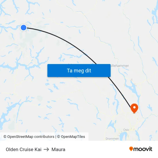 Olden Cruise Kai to Maura map