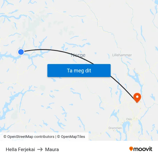 Hella Ferjekai to Maura map