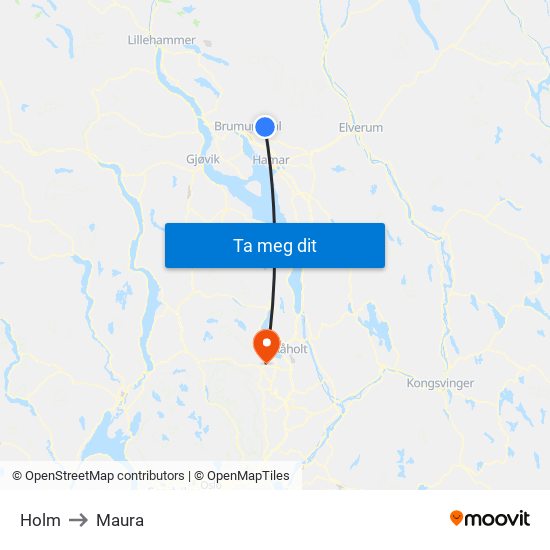 Holm to Maura map