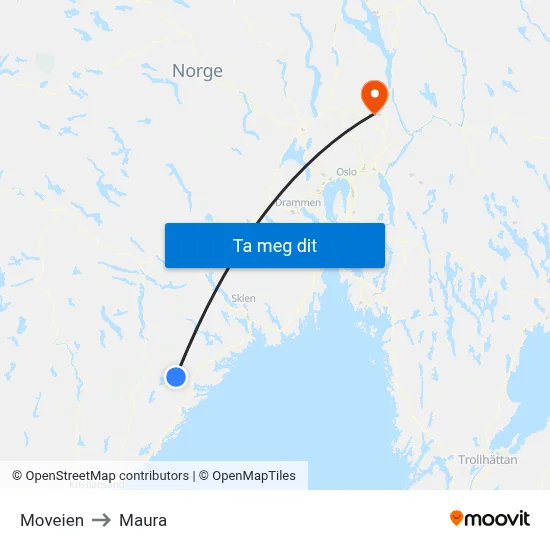 Moveien to Maura map