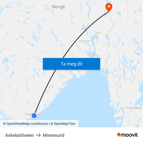 Askeladdveien to Minnesund map