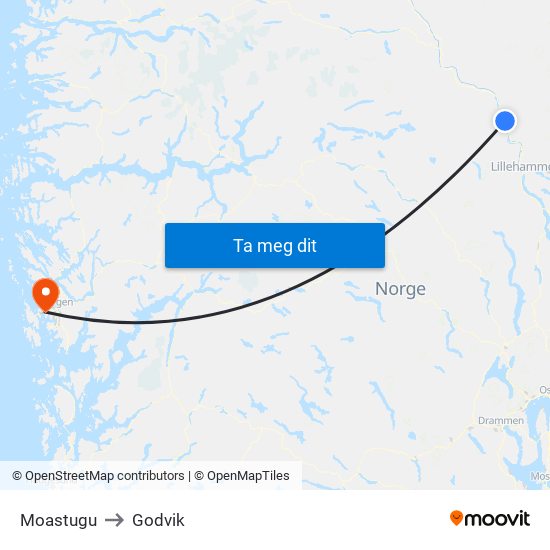 Moastugu to Godvik map