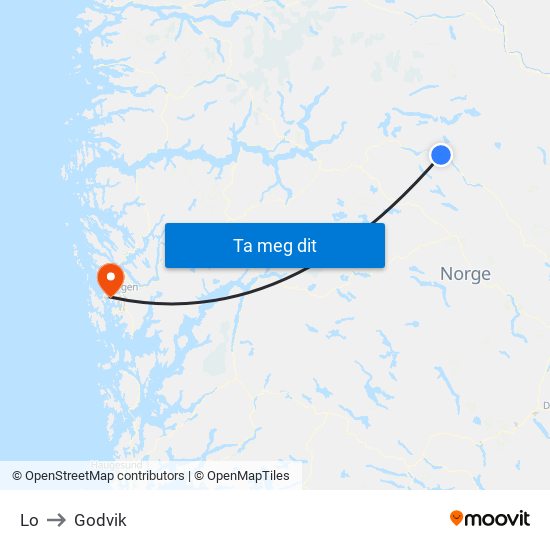 Lo to Godvik map