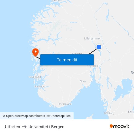 Utfarten to Universitet i Bergen map