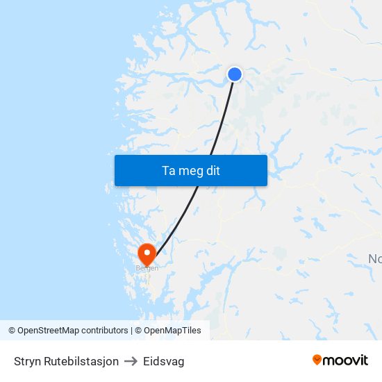 Stryn Rutebilstasjon to Eidsvag map