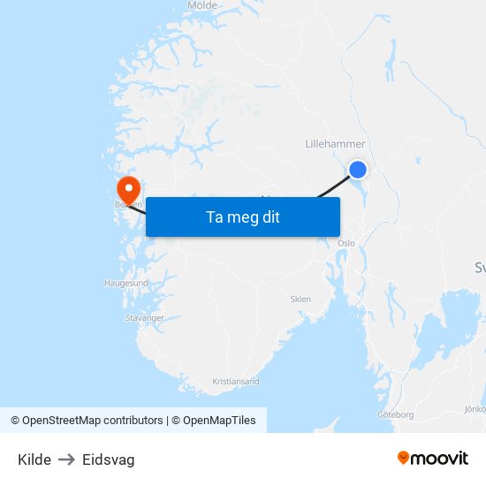 Kilde to Eidsvag map