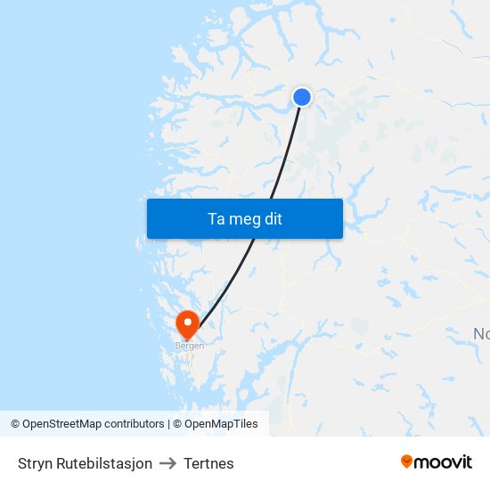 Stryn Rutebilstasjon to Tertnes map