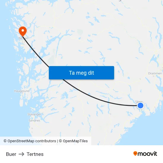 Buer to Tertnes map