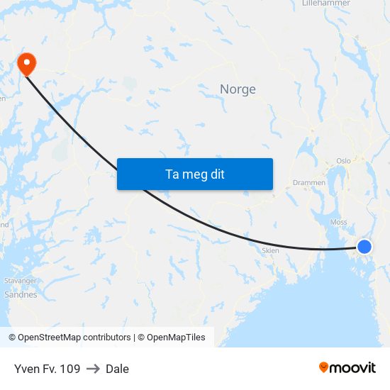 Yven Fv. 109 to Dale map