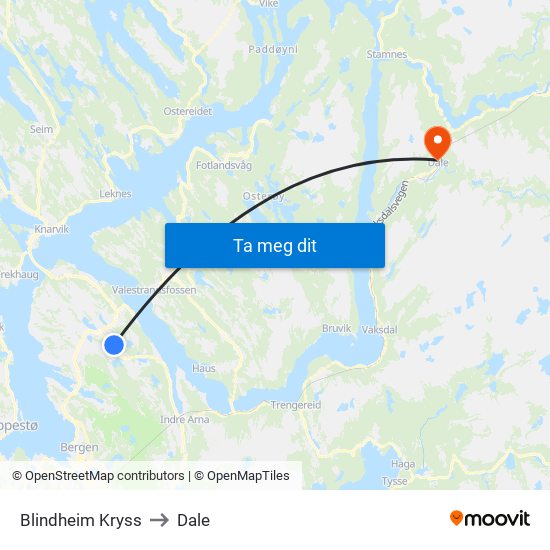 Blindheim Kryss to Dale map