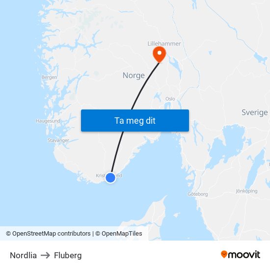 Nordlia to Fluberg map