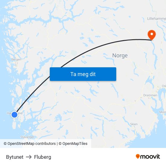 Bytunet to Fluberg map