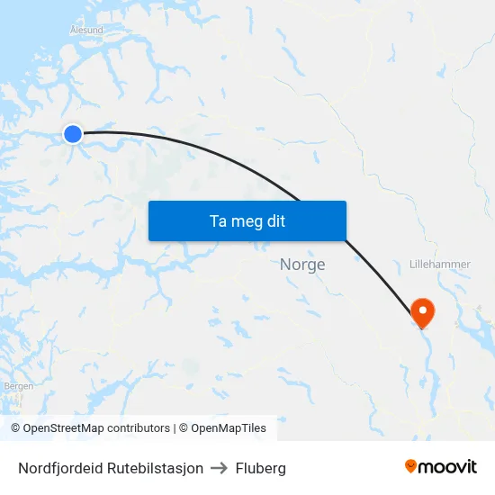 Nordfjordeid Rutebilstasjon to Fluberg map