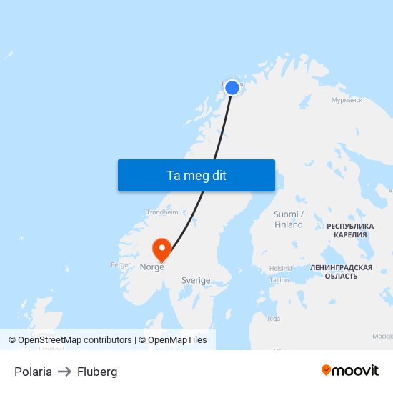Polaria to Fluberg map
