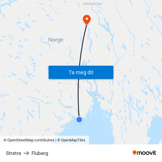 Stretre to Fluberg map