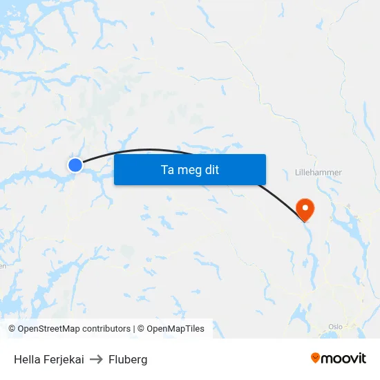 Hella Ferjekai to Fluberg map