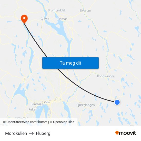 Morokulien to Fluberg map