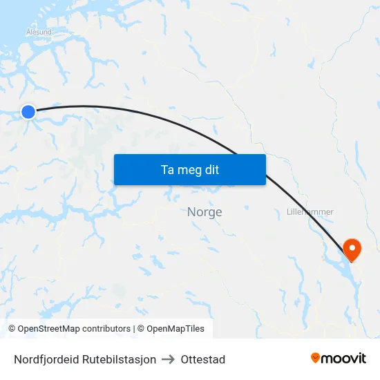 Nordfjordeid Rutebilstasjon to Ottestad map
