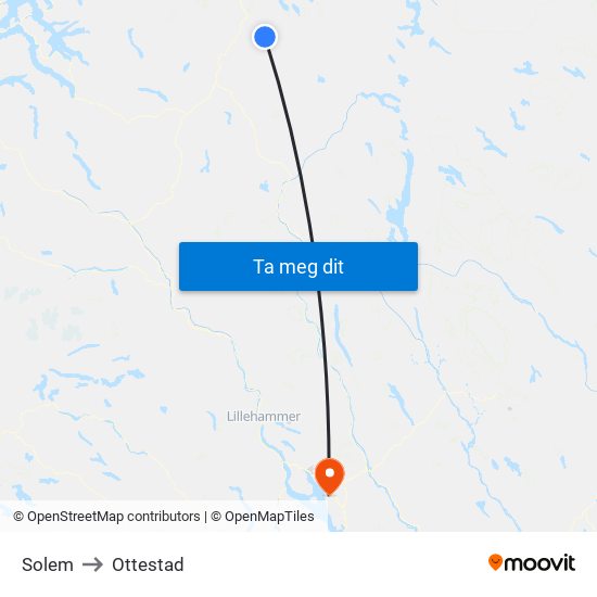 Solem to Ottestad map