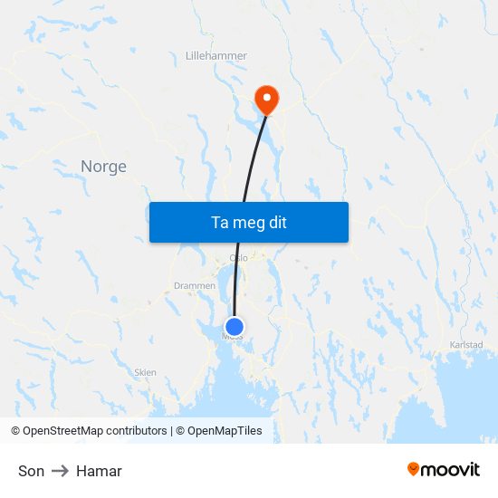 Son to Hamar map