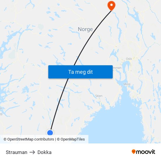 Strauman to Dokka map