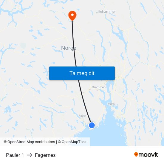 Pauler 1 to Fagernes map