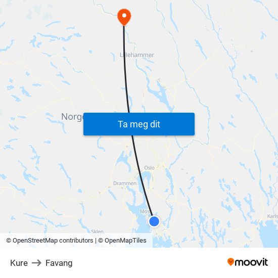 Kure to Favang map